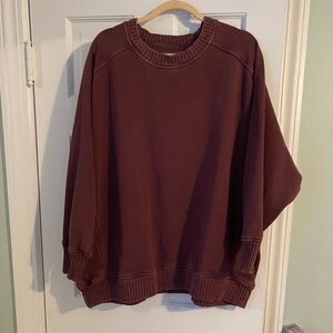 Aerie Oversized Burgundy Sweater